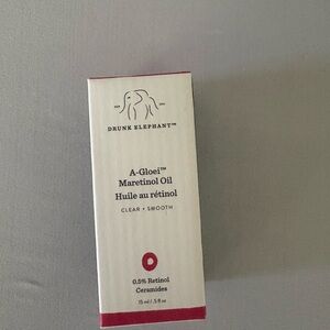 Drunk Elephant A-Gloei Maretinol Oil - White and Red Packaging